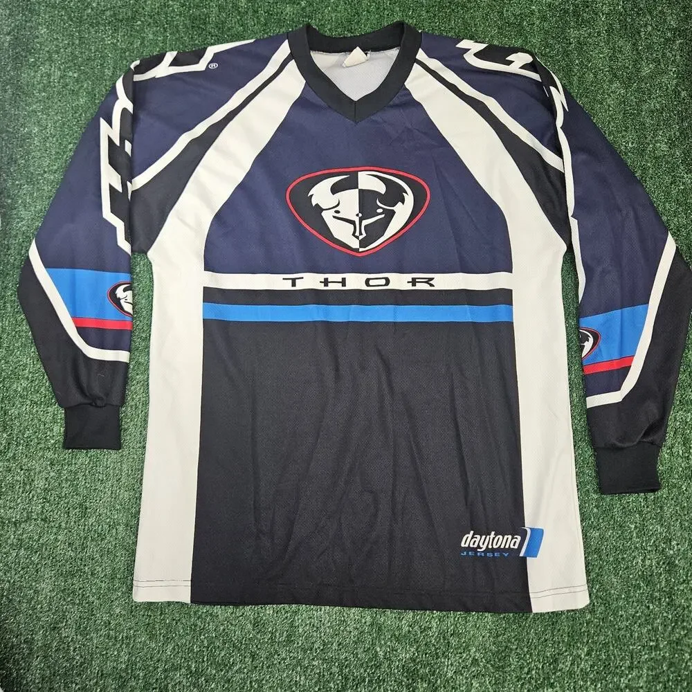Vintage Thor Daytona Racing long-sleeved Jersey Large USA Made